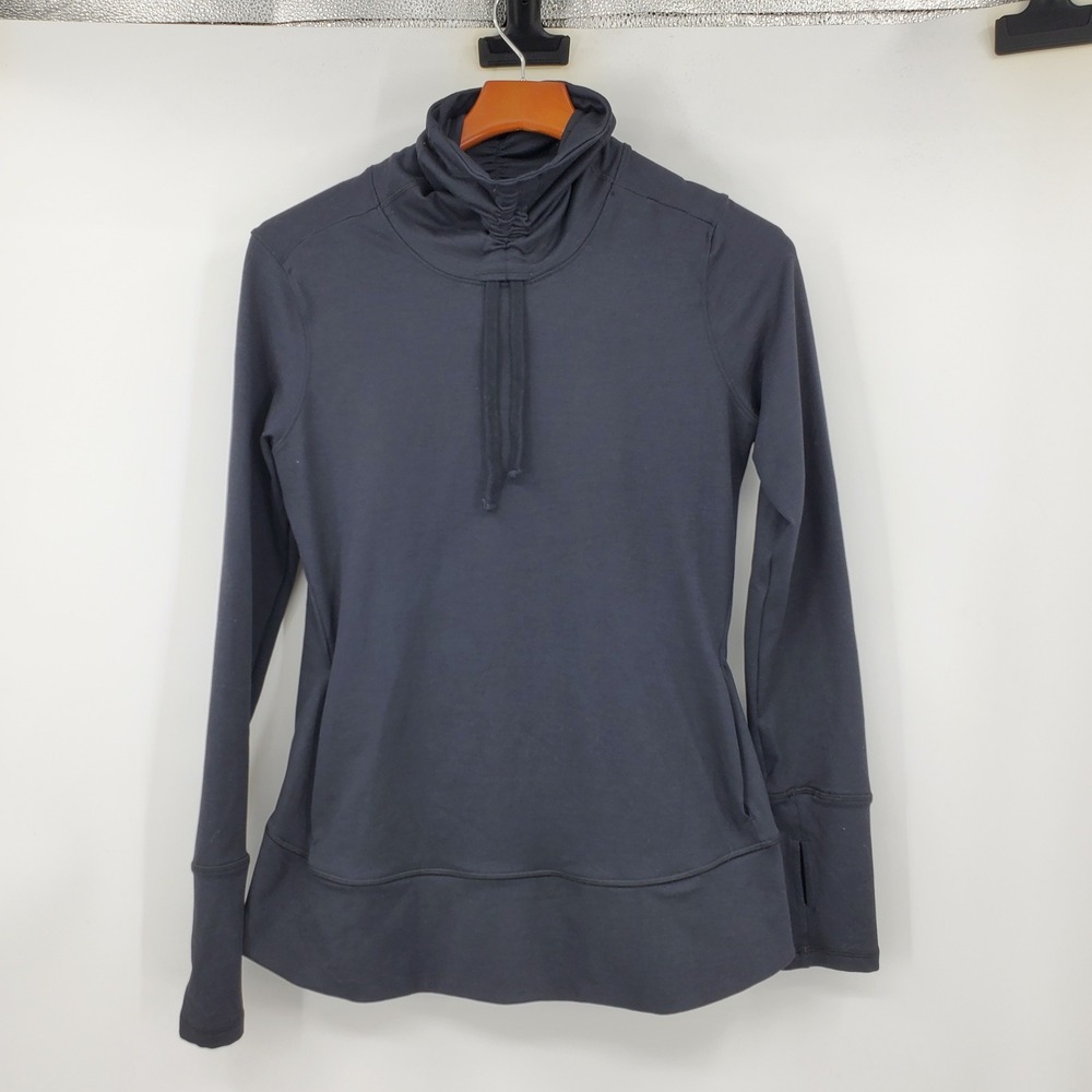 CALIA by Carrie Underwood Black Cowl Neck Thumbhole Pullover Shirt Athletic Gym